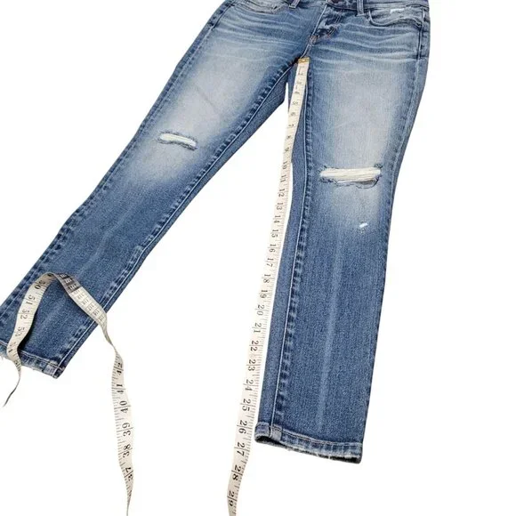 BKE Women’s 30X26 Ankle Mid-Rise Distressed Skinny Jeans Buckle NO SIZE TAG - Picture 15 of 16